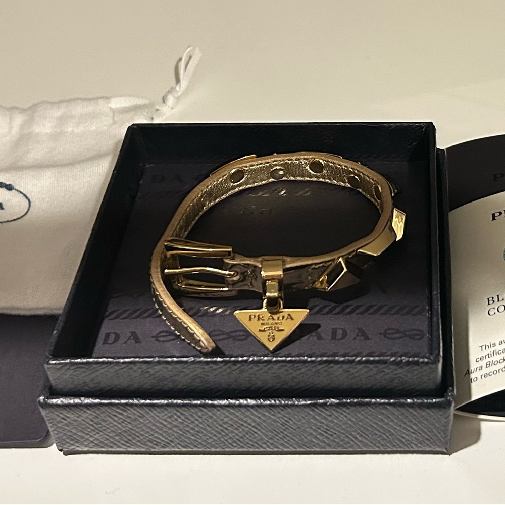 Leather Prada bracelet
